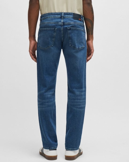 BOSS Orange Re.Maine BC-C Regular Fit Jeans in Mid Blue Comfort-Stretch Denim NOS - Image 4