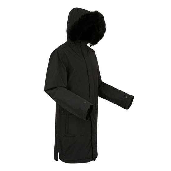 Regatta Womens/Ladies Faux Fur Trim Parka (Black)