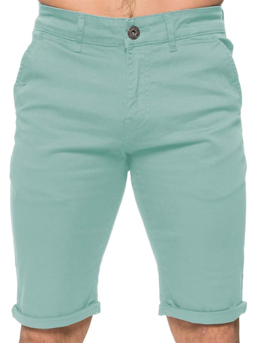 Enzo Men's Slim Fit Stretch Chino Shorts - Image 1