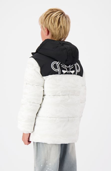 Black Bananas Jr. Peek Freeze Puffer Jacket, White