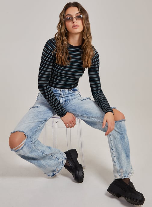 Striped Long Sleeve Top