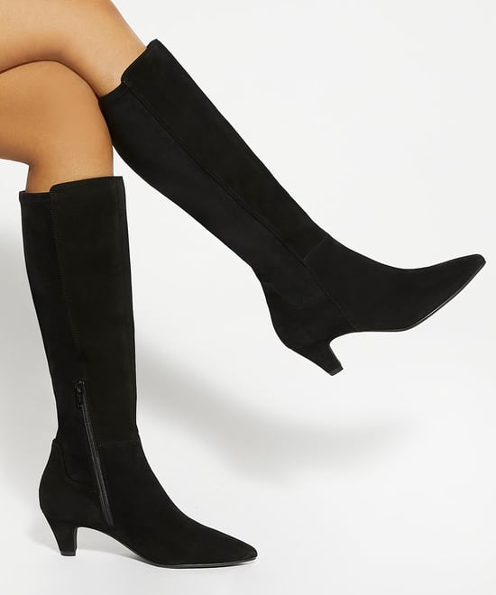 Dune Ladies Sera - Low Suede Knee-High Boots