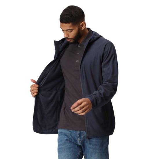 Regatta Heren Navigate Full Zip Fleecejack (Marine/Seal Grijs) - Image 3