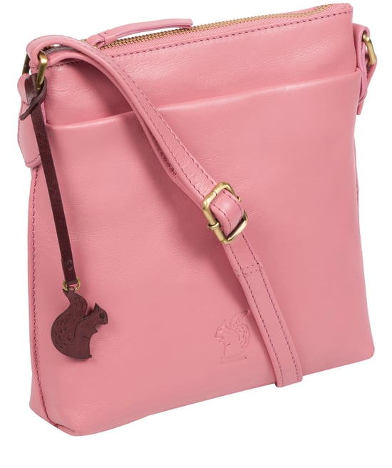 'Nikita' Blush Leather Cross Body Bag