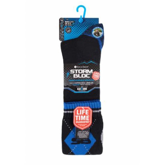 Storm Bloc - Mens Knee High Cotton Rich Wellington Boot Socks - SBGMS007BLK - Image 2