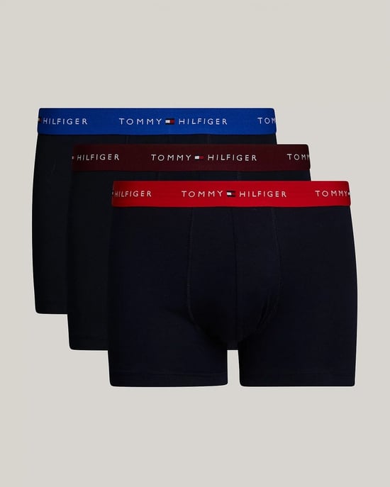 Tommy Hilfiger 3-Pak Heren Kleur Tailleband Boxershorts - Image 1