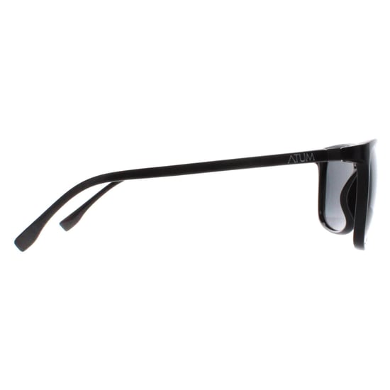 Atum Rectangle Mens Shiny Black Smoke Grey Quill