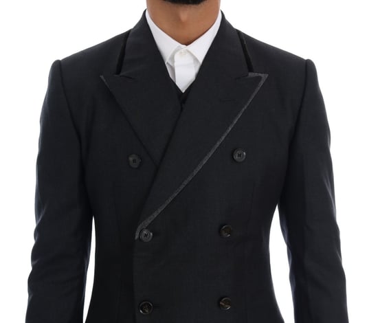 Dolce & Gabbana Grijs Wollen Dubbel Gebreid 3-Delig Pak voor heren - Image 4