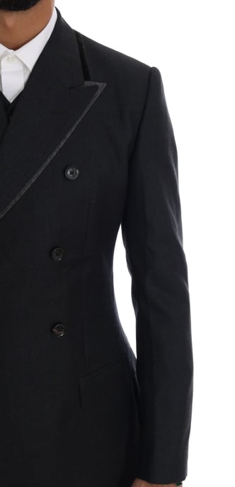 Dolce & Gabbana Grijs Wollen Dubbel Gebreid 3-Delig Pak voor heren - Image 5