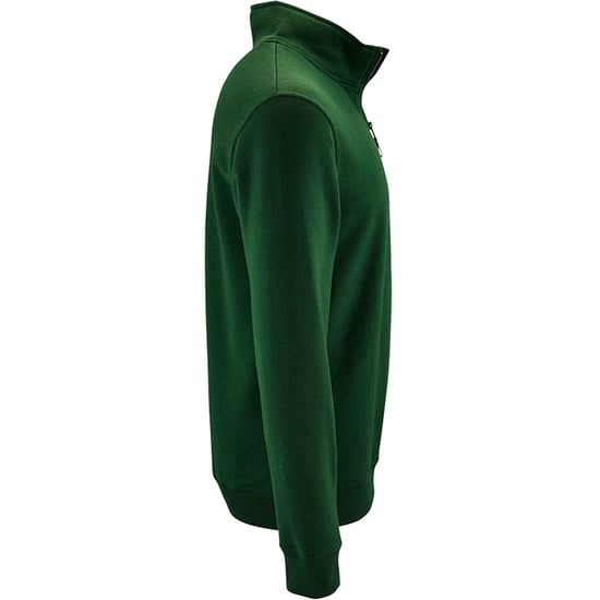 SOLS Heren Stan Contrast Zip Neck Sweatshirt (Fles groen) - Image 3