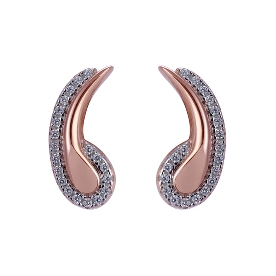 Orphelia 'Tilou' Dames 925 Sterling Zilveren Stud Oorbellen - Roze ZO-7441 - Image 1