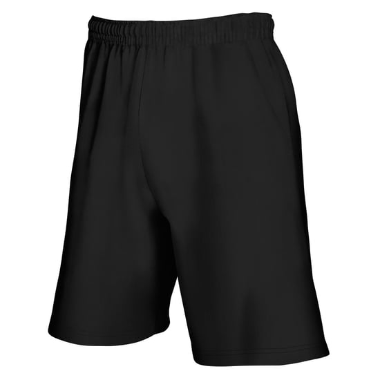 Fruit Of The Loom Mens Lightweight Casual Fleece Shorts (240 GSM) (Black)