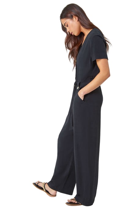 Petite Linen Blend Jumpsuit