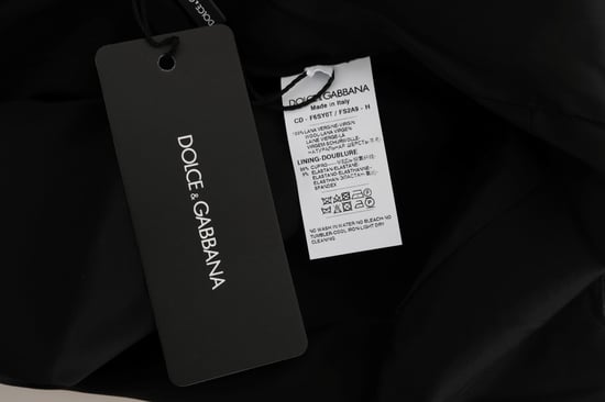 Dolce & Gabbana Grå Prickig Fodrad Ullen Klänning - Image 6