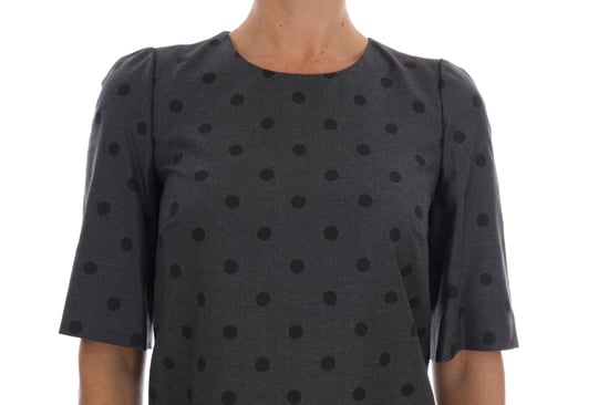Dolce & Gabbana Grå Prickig Sheath Ullklänning - Image 4