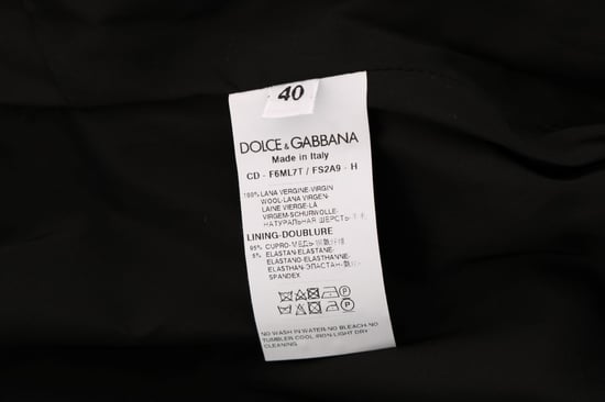 Dolce & Gabbana Grå Prickig Sheath Ullklänning - Image 6