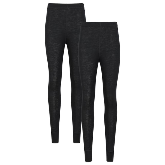 Mountain Warehouse Dames/Dames Merino Wol Base Layer Onderbroek (Set van 2) (Zwart) - Image 1