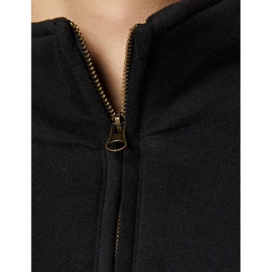 Fruit Of The Loom Heren Premium 70/30 Ritssluiting Neck Sweatshirt (Zwart) - Image 2