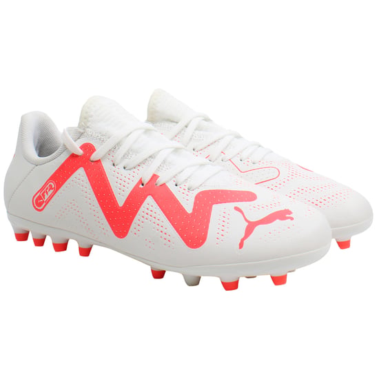 Puma Future Play MG Jr Kids White Football Boots - Image 2