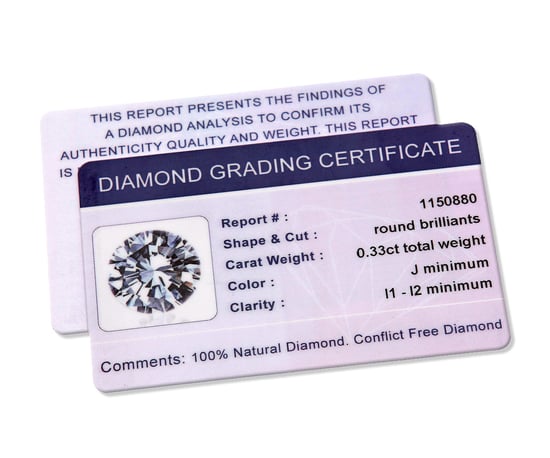 Diamond Stud Earrings, 18ct Yellow Gold IJ/I Round Brilliant Certified Diamond Earrings, 0.33ct Diamond Weight - Image 4