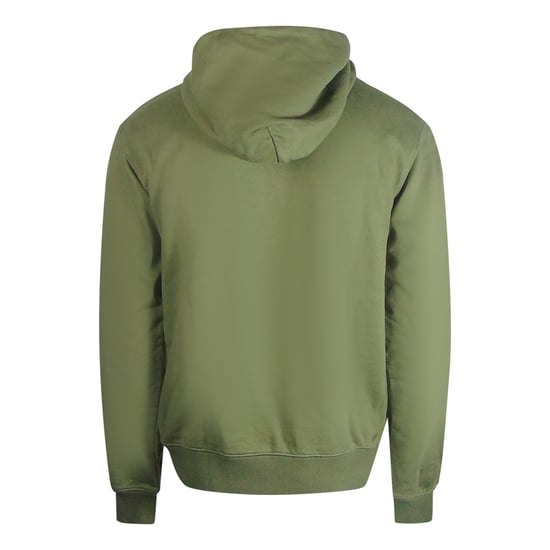 Off-White Helvetica Logo Slim Fit Green Hoodie