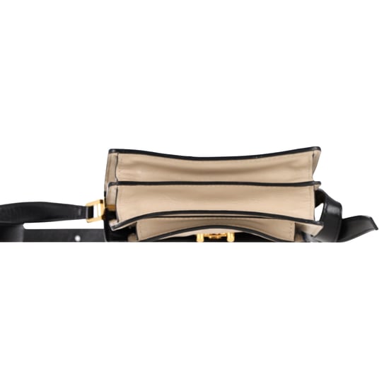 Marni Trunk Mini Color-Block Shoulder Bag in Beige Leather - Image 4