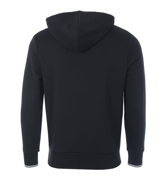Men's Fred Perry Tipped Hooded Sweatshirt in Black - Image 2