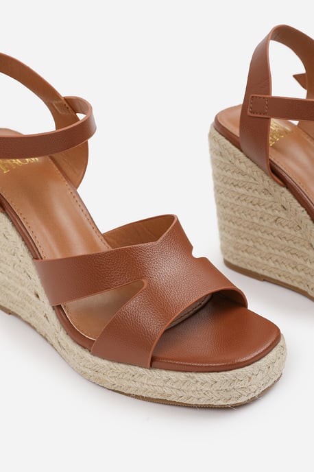 Wheres That From Womens 'Jaime' Cut Out Strap Detail Wedge Shoes With Buckle Closure - Image 4