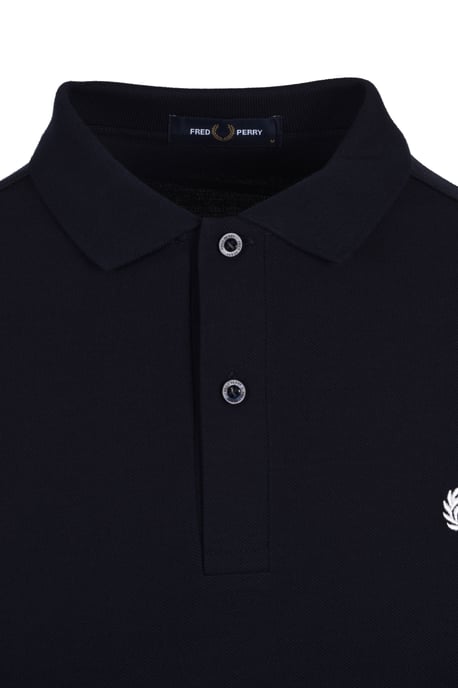 Fred Perry Plain Polo Shirt Navy - Image 4