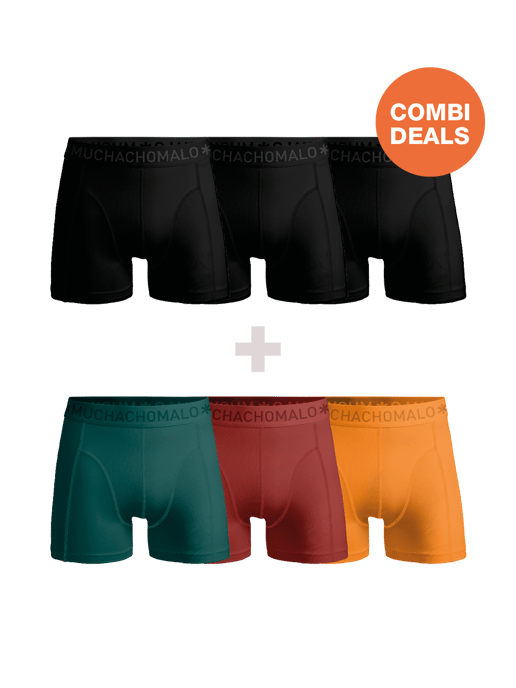 Muchachomalo - 3-pack + 3-pack Boxershorts Men - Combi deal