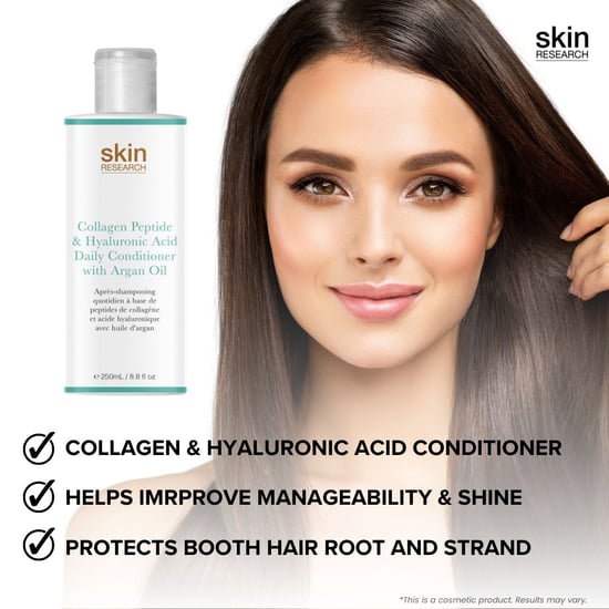 Skin Research Collagen Peptide & Hyaluronic Acid Daily Conditioner with Argan Oil 250ml Twin Value Savings Pack