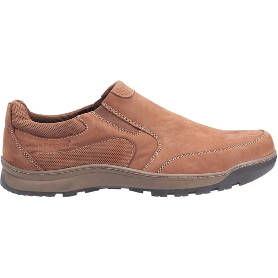 Hush Puppies Mens Jasper Slip On Leather Shoes (Tan) - Image 3