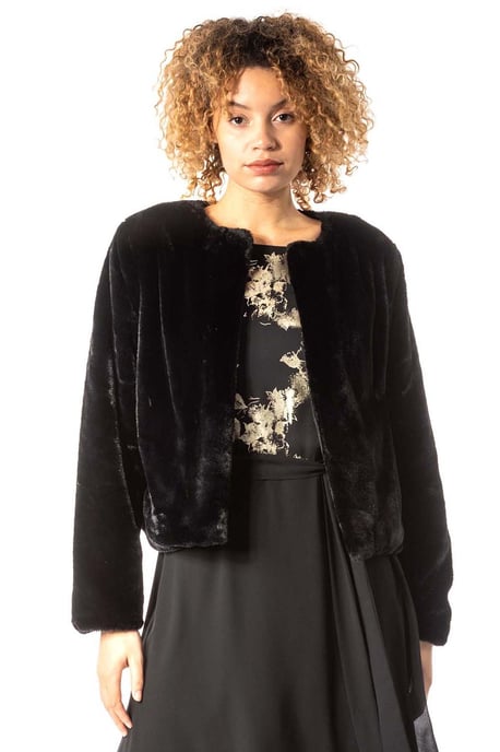 Faux Fur Bolero Jacket - Image 1