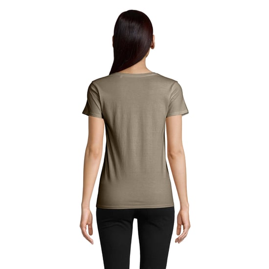SOLS Womens/Ladies Pioneer T-Shirt (Khaki Green) - Image 2