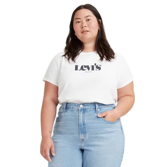 Women's Levis Plus Perfect New Logo T-Shirt in White