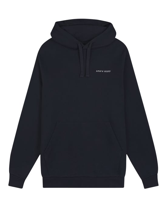 Lyle & Scott Men's Loopback Embroidered Hoodie in Navy - Image 3