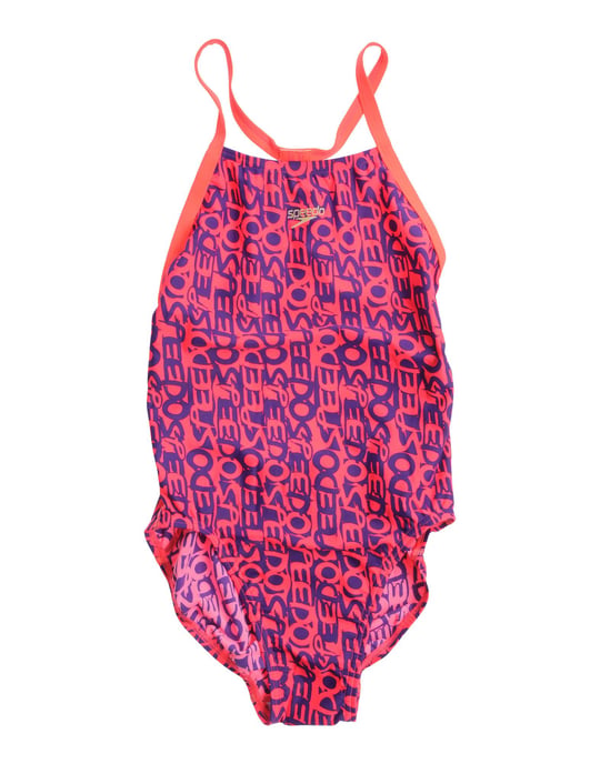 Speedo Girls' Retro Swimsuit in Coral