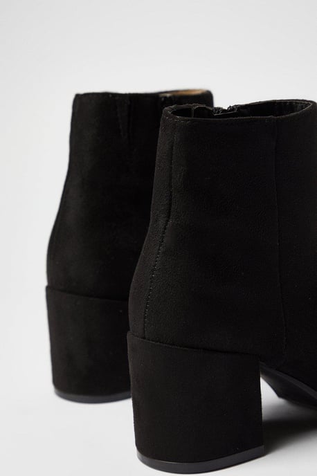 Morgan Round Toe Medium Block Heel Ankle Boots - Image 4