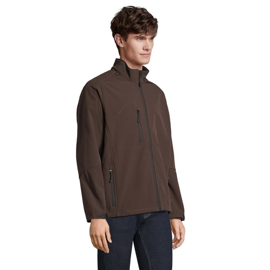 SOLS Heren Relax Soft Shell Jas (Donkere chocolade) - Image 3