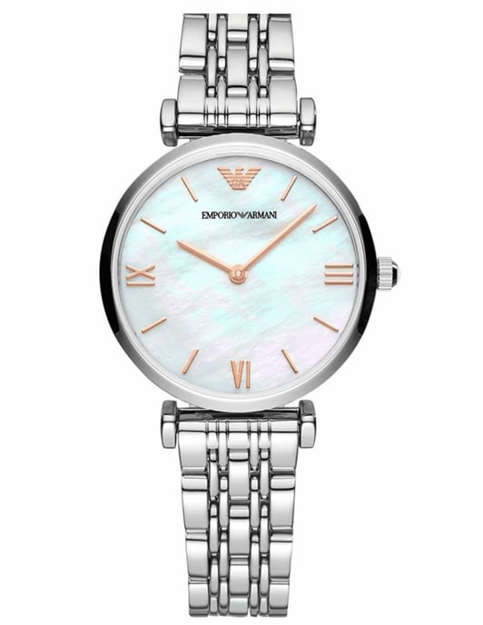 Emporio Armani Ladies Watch Quartz silver gold rose - Image 1