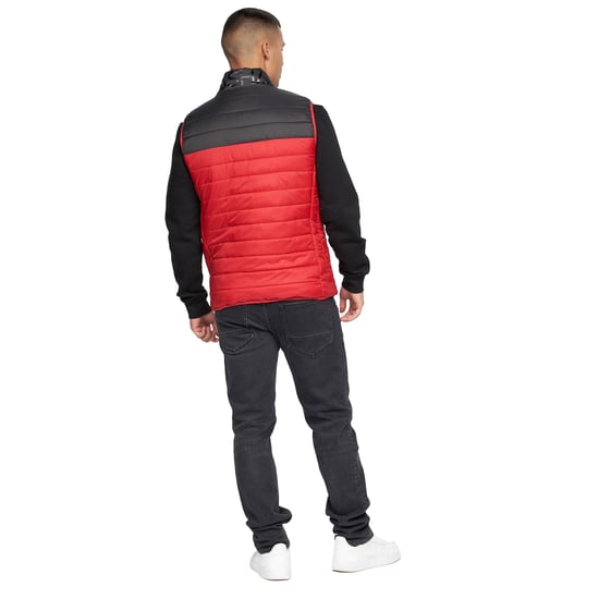 Crosshatch Heren Presnell Hoog Hals Gilet (Rood) - Image 2