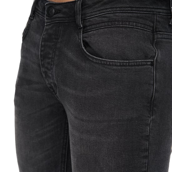 Crosshatch Mens Malcolm Slim Jeans (Black Wash) - Image 3