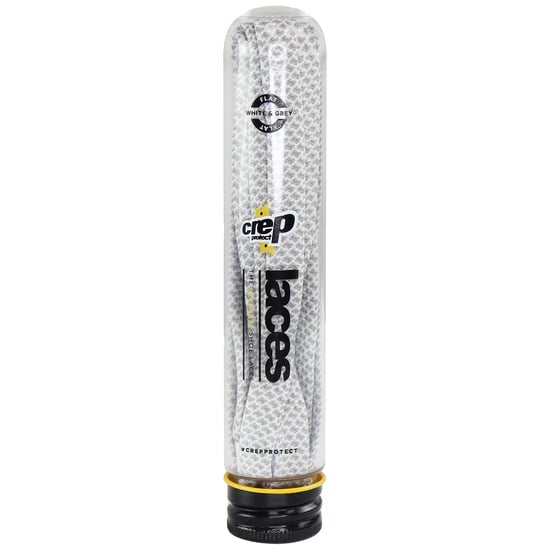Crep Protect The Ultimate Flat White/Grey Shoe Laces - Image 1