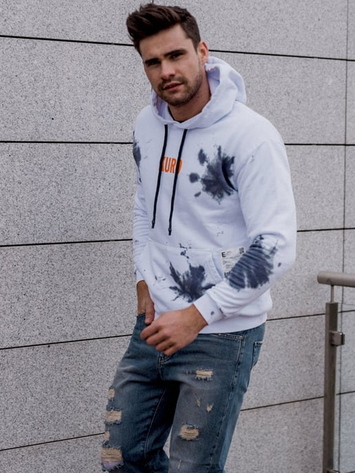 Takeshy Kurosawa Sweatshirt Shibori Men's White - Image 2