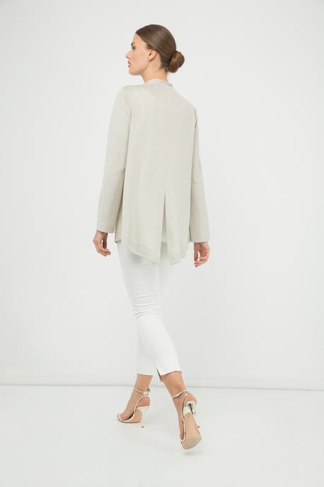 Open Front Linen Cardigan