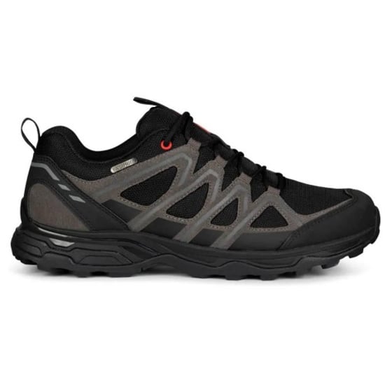 Trespass Mens Carraig Suede Walking Shoes (Black/Grey) - Image 1