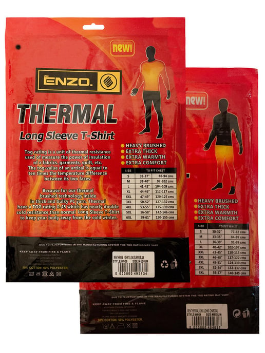Enzo | Mens Thermal Set Long Sleeve Top & Bottom - Image 6