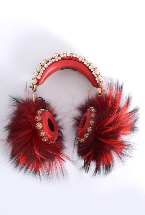 Dolce & Gabbana Women Fur and Jewels Headphone - Image 1