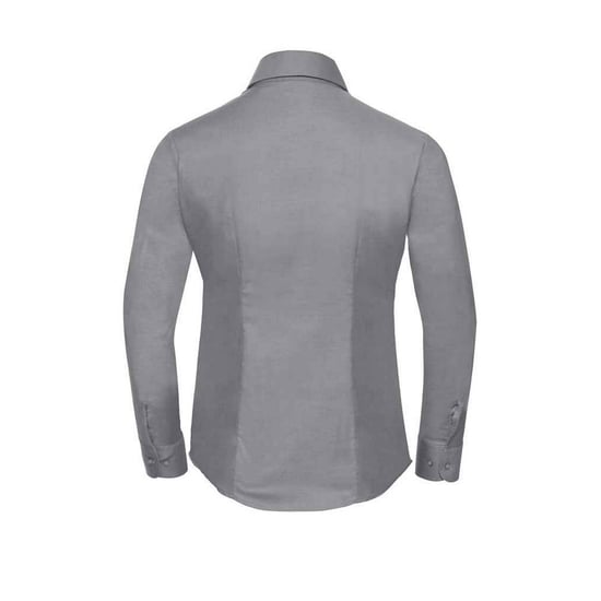 Russell Dames/Dames Oxford Easy-Care overhemd met lange mouwen (Zilver) - Image 2
