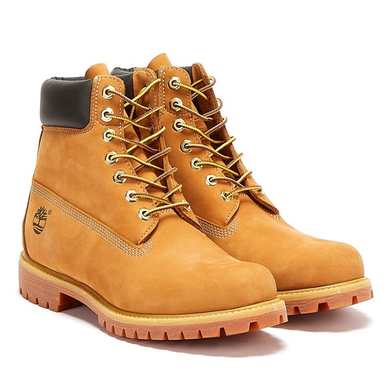 Timberland Mens Wheat Premium 6 Inch Nubuck Leather Boots - Image 1